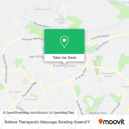 Believe Therapeutic Massage map