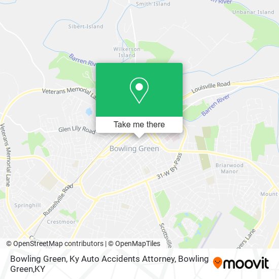 Mapa de Bowling Green, Ky Auto Accidents Attorney