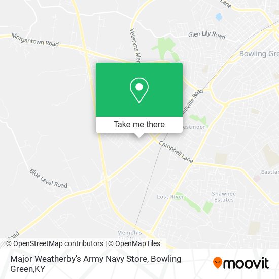 Major Weatherby's Army Navy Store map