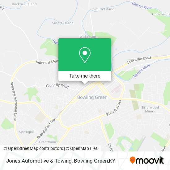 Jones Automotive & Towing map