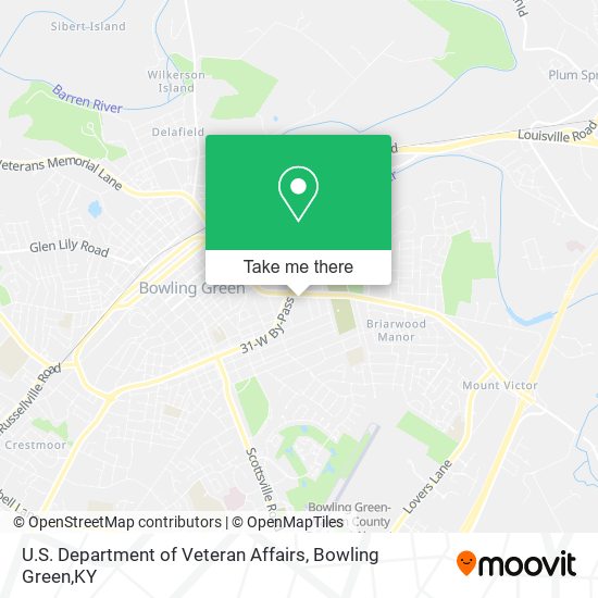 U.S. Department of Veteran Affairs map