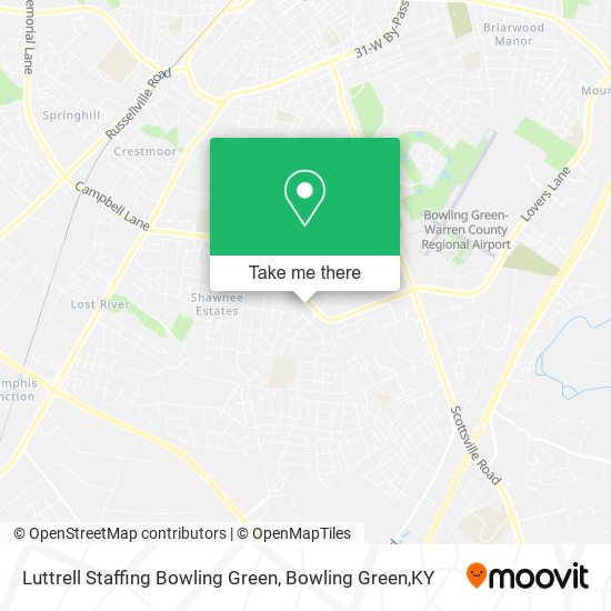 Luttrell Staffing Bowling Green map