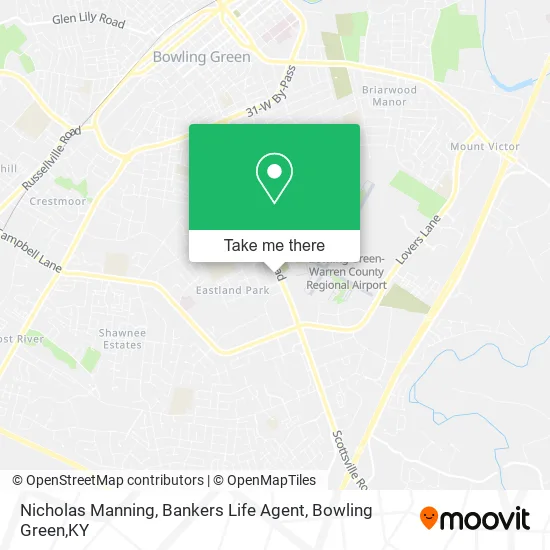 Nicholas Manning, Bankers Life Agent map