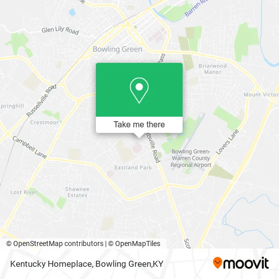 Mapa de Kentucky Homeplace
