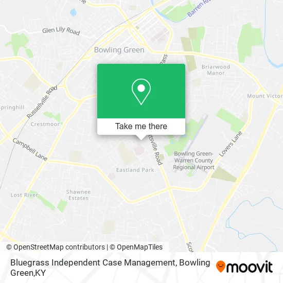 Bluegrass Independent Case Management map