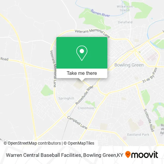 Warren Central Baseball Facilities map