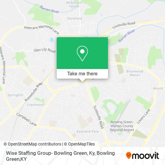 Mapa de Wise Staffing Group- Bowling Green, Ky