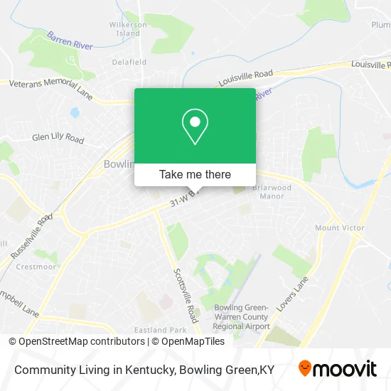 Community Living in Kentucky map