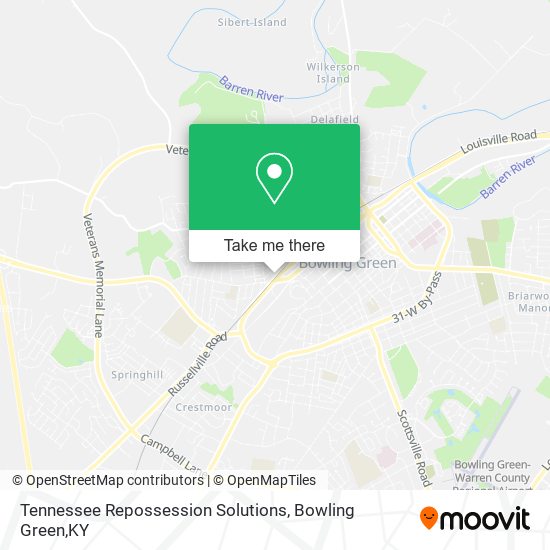 Tennessee Repossession Solutions map