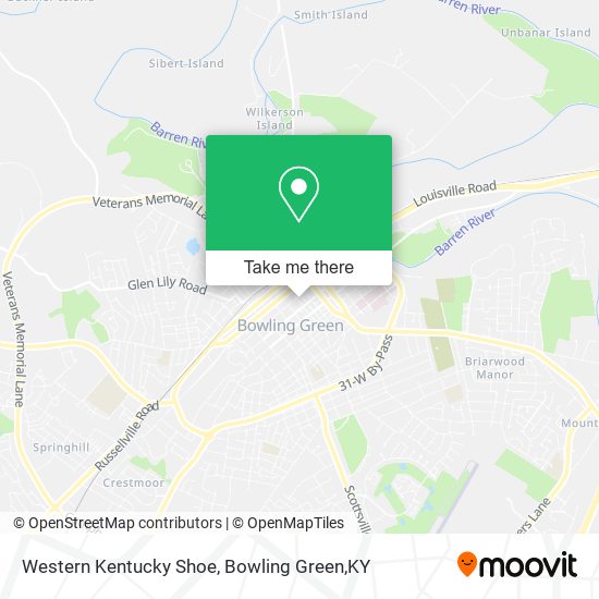 Mapa de Western Kentucky Shoe
