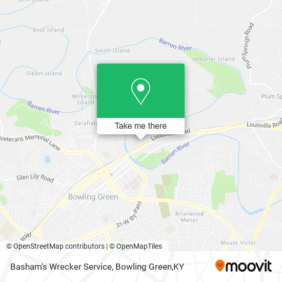 Basham's Wrecker Service map
