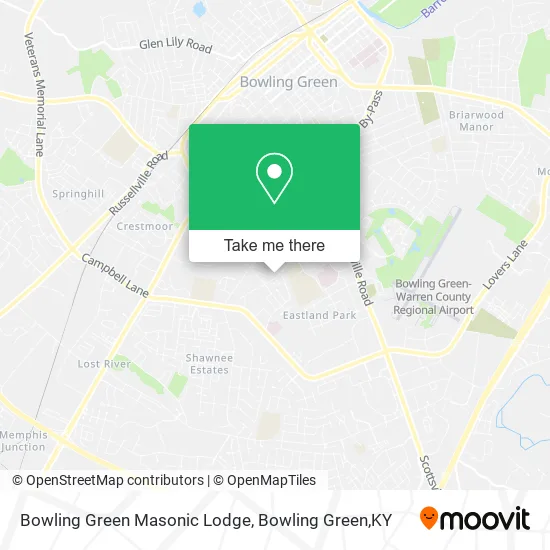 Mapa de Bowling Green Masonic Lodge