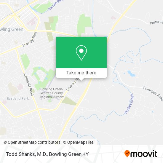 Todd Shanks, M.D. map