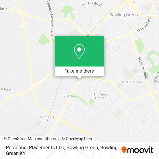Mapa de Personnel Placements LLC, Bowling Green
