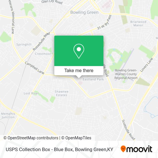 USPS Collection Box - Blue Box map