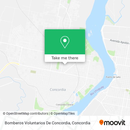 Bomberos Voluntarios De Concordia map