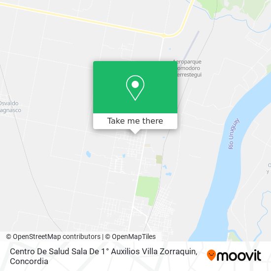 Centro De Salud Sala De 1° Auxilios Villa Zorraquin map