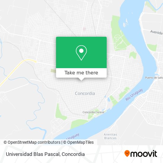 Mapa de Universidad Blas Pascal