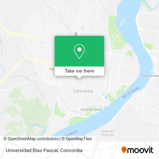 Universidad Blas Pascal map