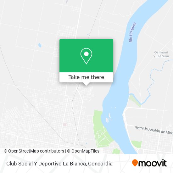 Club Social Y Deportivo La Bianca map