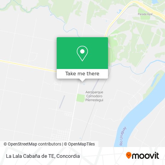La Lala Cabaña de TE map