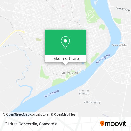 Mapa de Cáritas Concordia