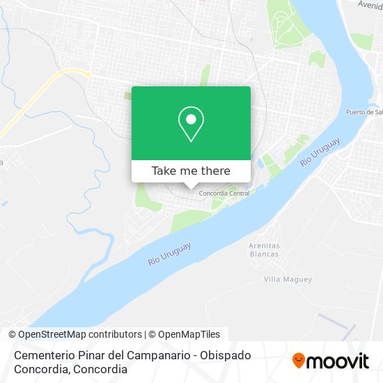 Cementerio Pinar del Campanario - Obispado Concordia map