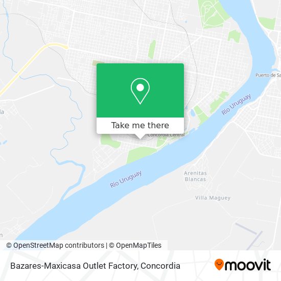 Bazares-Maxicasa Outlet Factory map