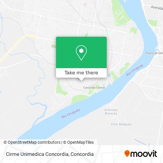 Cirme Unimedica Concordia map