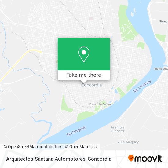 Arquitectos-Santana Automotores map