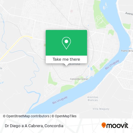 Mapa de Dr Diego a A Cabrera