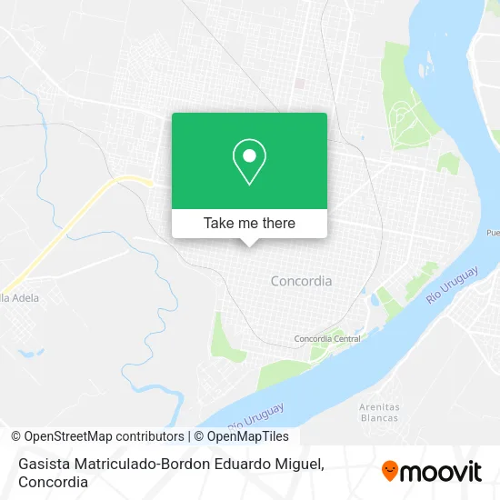 Gasista Matriculado-Bordon Eduardo Miguel map