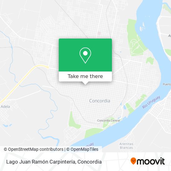 Lago Juan Ramón Carpintería map