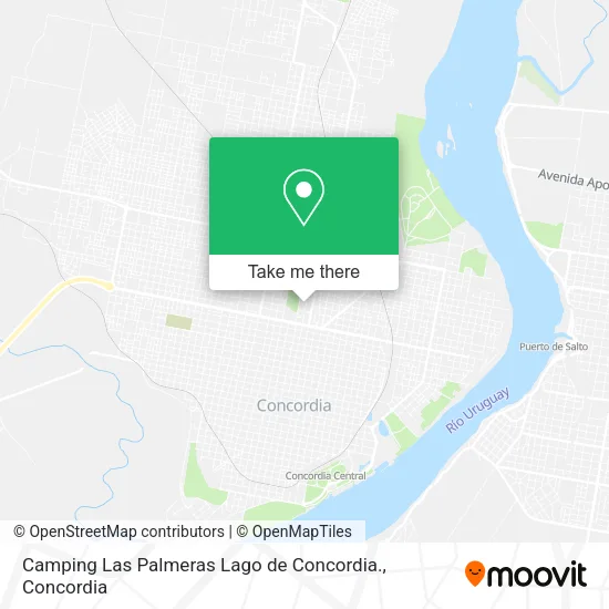 Camping Las Palmeras Lago de Concordia. map