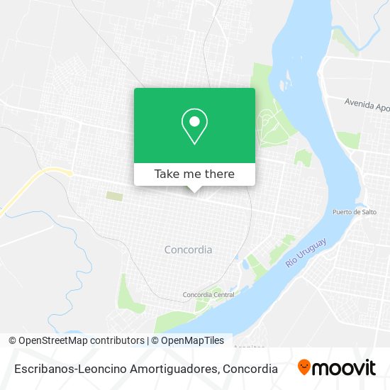 Escribanos-Leoncino Amortiguadores map