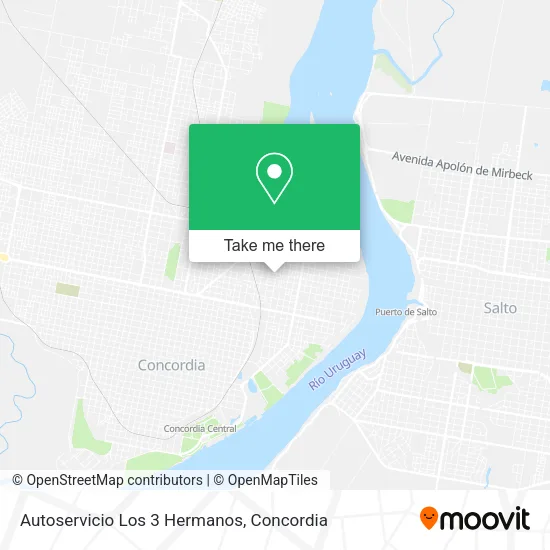 Autoservicio Los 3 Hermanos map