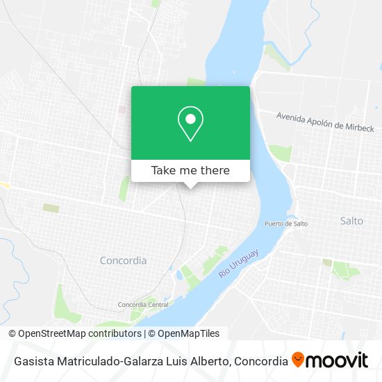 Mapa de Gasista Matriculado-Galarza Luis Alberto