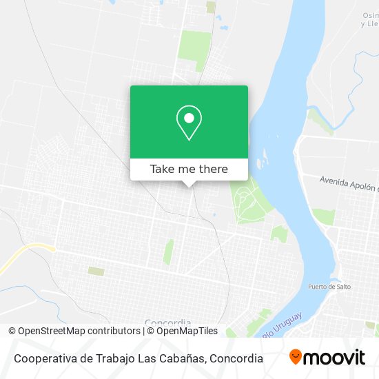Mapa de Cooperativa de Trabajo Las Cabañas