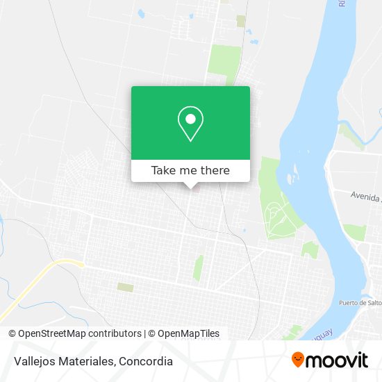 Vallejos Materiales map