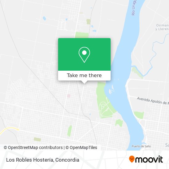 Mapa de Los Robles Hostería