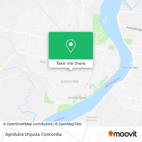 Agridulce Urquiza map