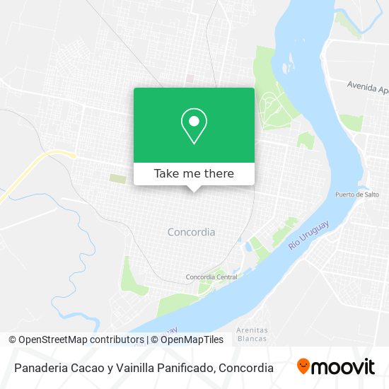 Mapa de Panaderia Cacao y Vainilla Panificado