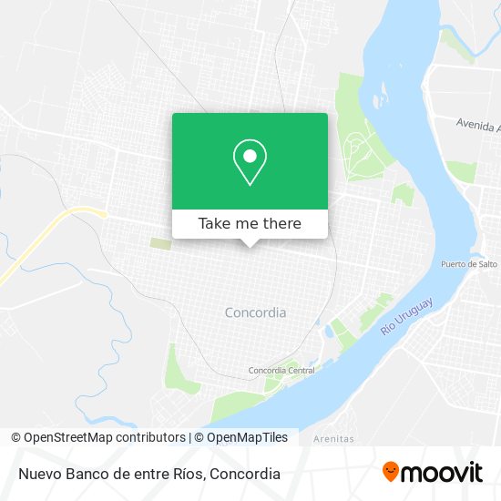 Nuevo Banco de entre Ríos map