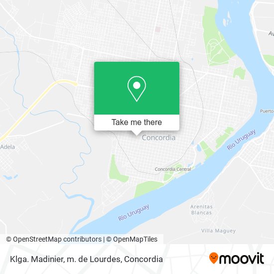 Klga. Madinier, m. de Lourdes map