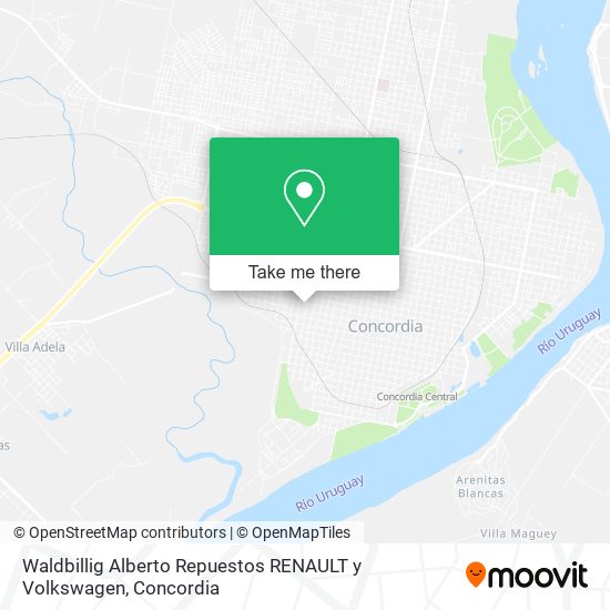 Mapa de Waldbillig Alberto Repuestos RENAULT y Volkswagen