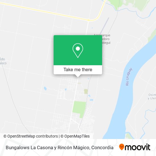 Bungalows La Casona y Rincón Mágico map