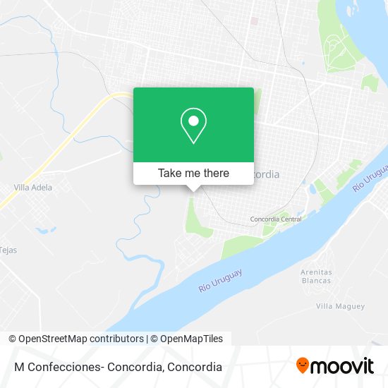 M Confecciones- Concordia map