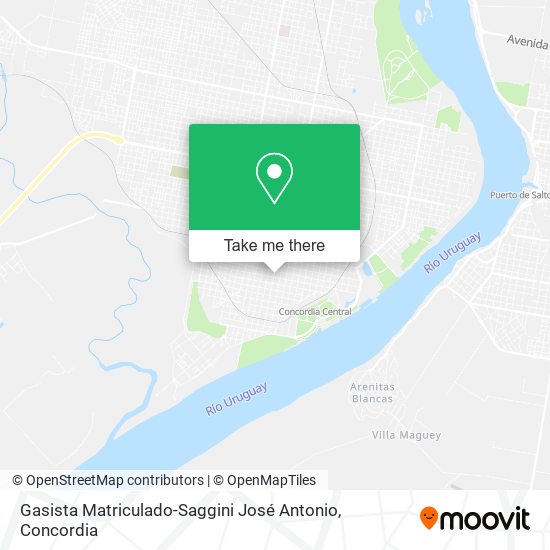 Gasista Matriculado-Saggini José Antonio map