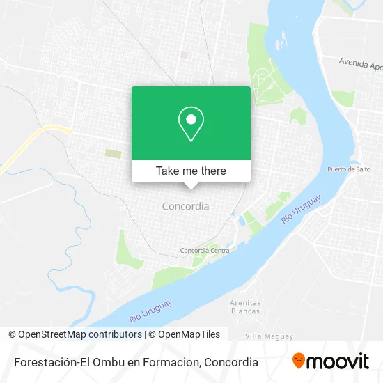 Forestación-El Ombu en Formacion map