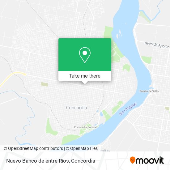 Nuevo Banco de entre Ríos map